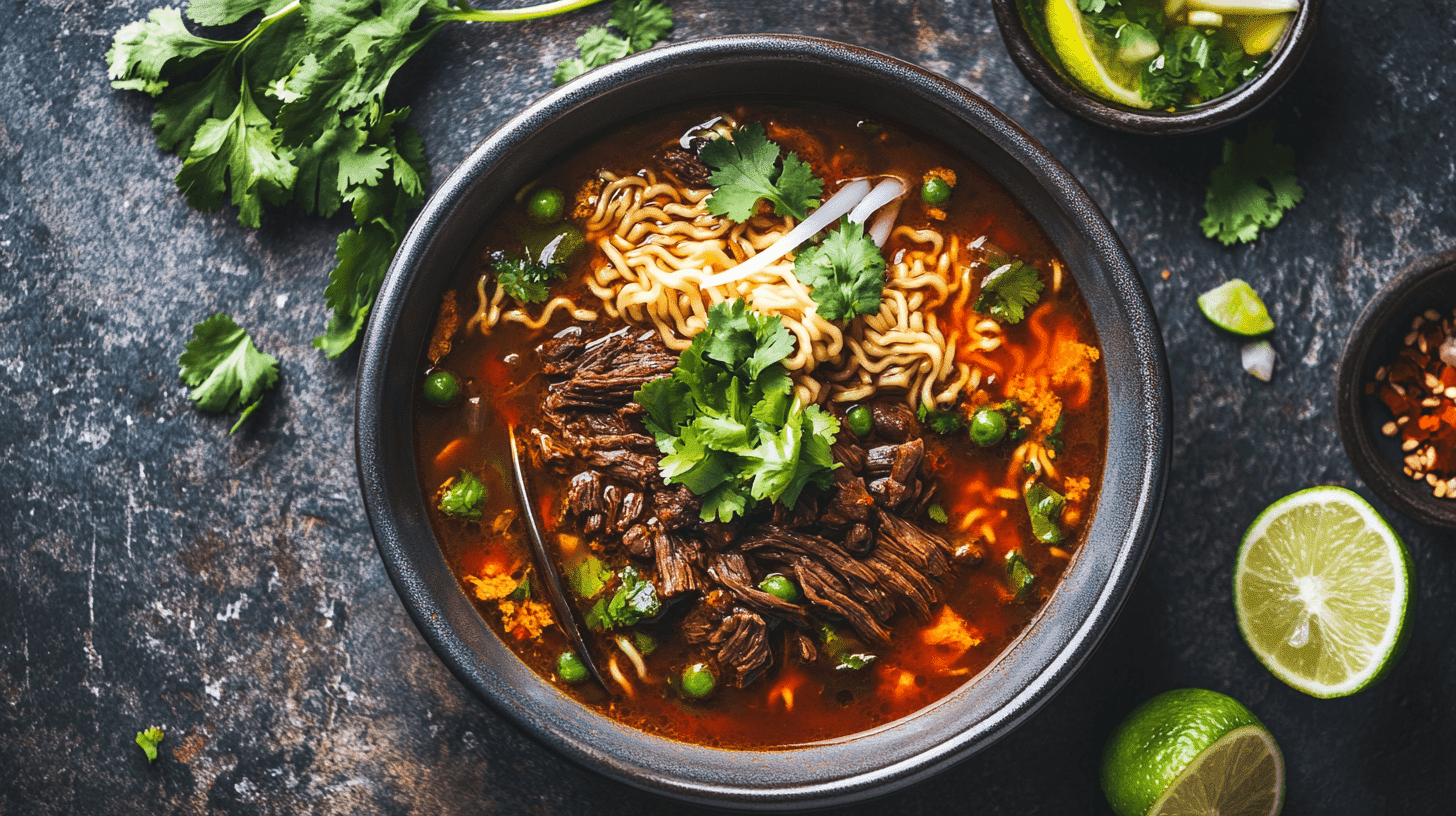 Birria Ramen mexican-japanese fusion cuisine