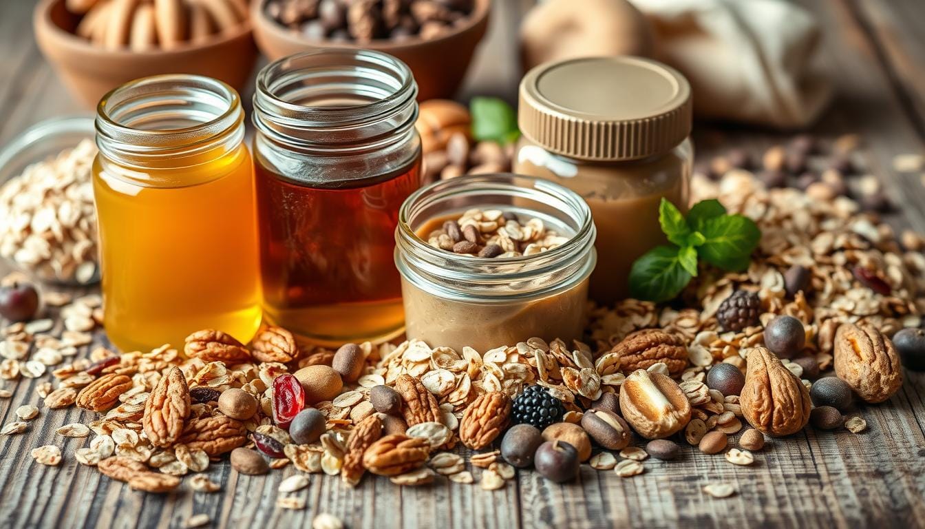 What ingredient makes granola stick together?