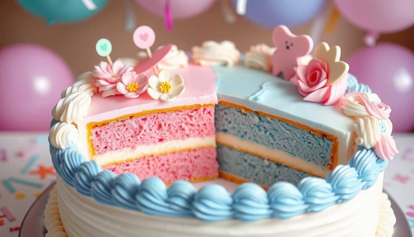 gender reveal cake​