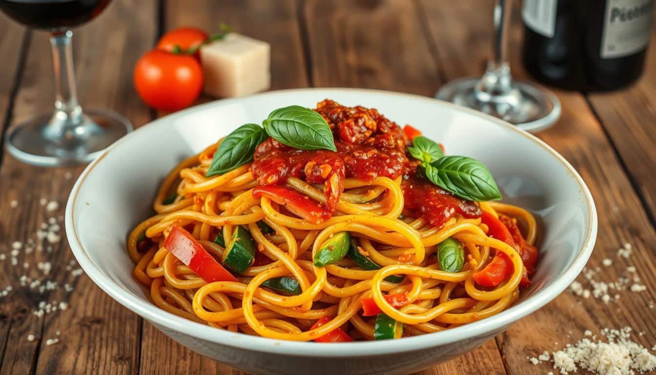 italian drunken noodles recipe