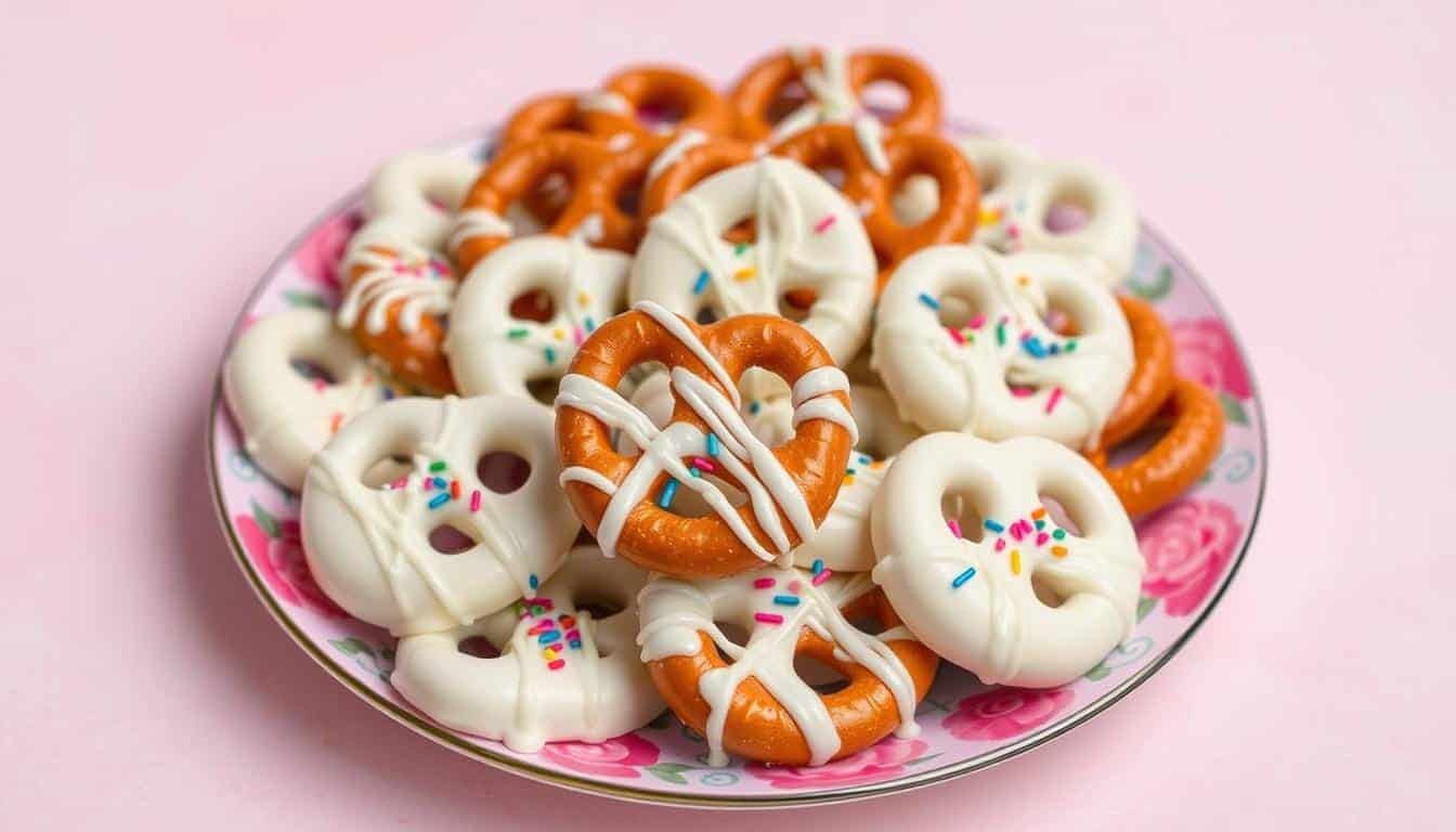 white chocolate covered pretzels